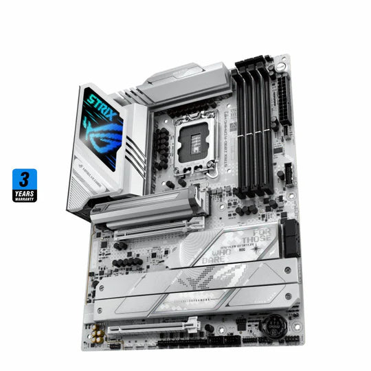 ASUS ROG Strix Z890-A Gaming WiFi Motherboard – LGA 1851, DDR5, WiFi 7, ATX, White, 3-Year Warranty ASUS ROG Strix Z890-A Gaming WiFi Motherboard – LGA 1851, DDR5, WiFi 7, ATX, White, 3-Year Warranty